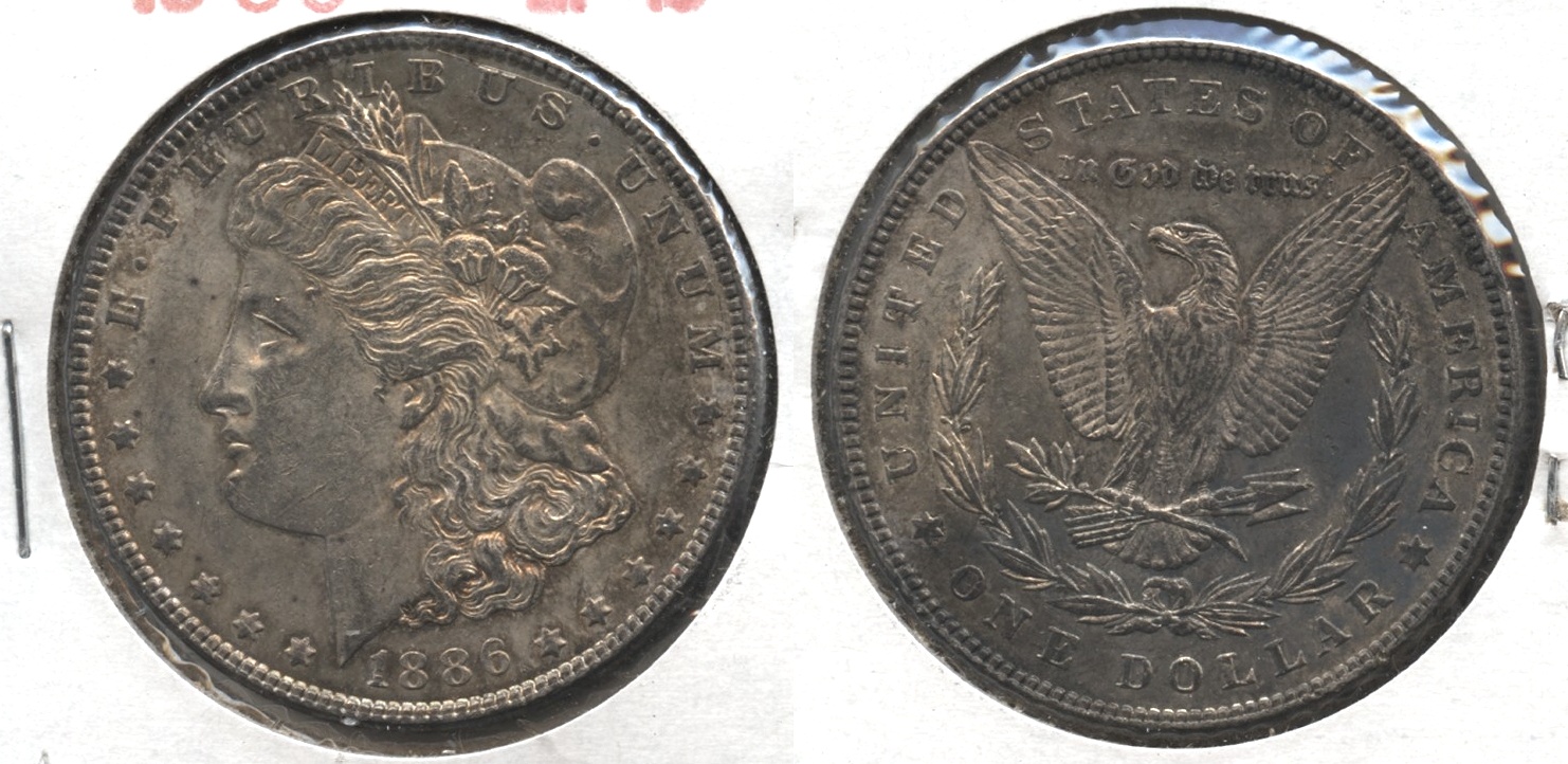 1886 Morgan Silver Dollar EF-45 #ab