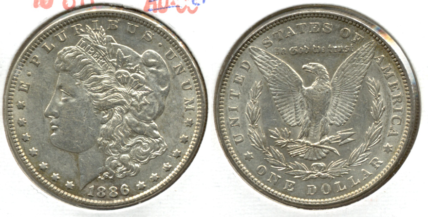 1886 Morgan Silver Dollar EF-45 h