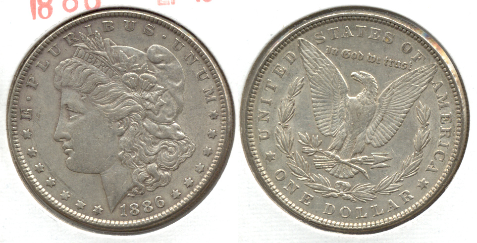 1886 Morgan Silver Dollar EF-45 k