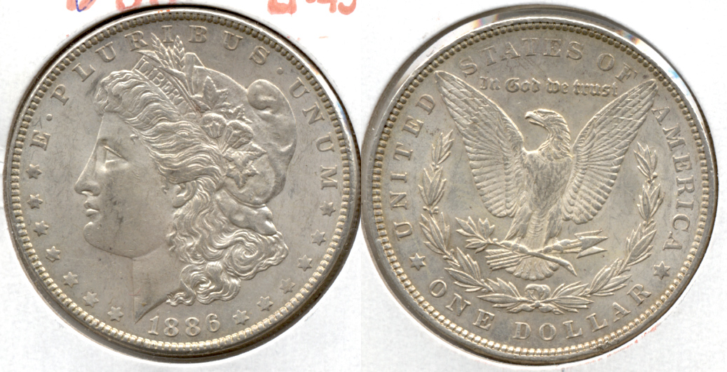 1886 Morgan Silver Dollar EF-45 o