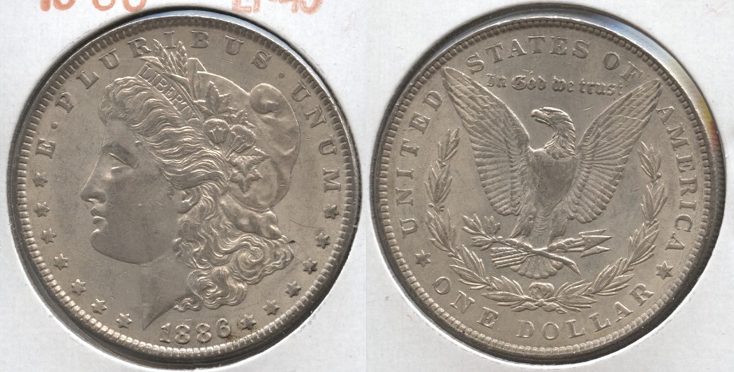 1886 Morgan Silver Dollar EF-45 #v