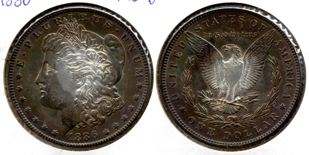 1886 Morgan Silver Dollar MS-60 e