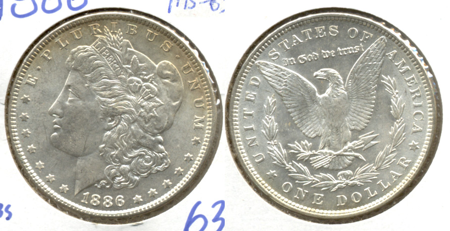 1886 Morgan Silver Dollar MS-63 c