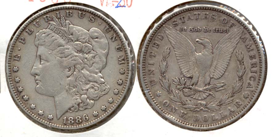 1886 Morgan Silver Dollar VF-20