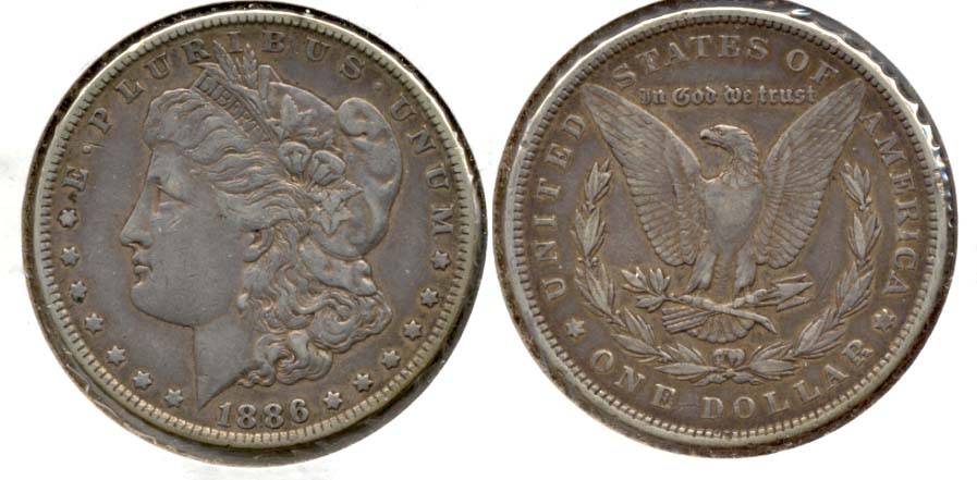 1886 Morgan Silver Dollar VF-20 b