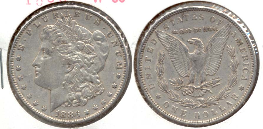 1886 Morgan Silver Dollar VF-30 a