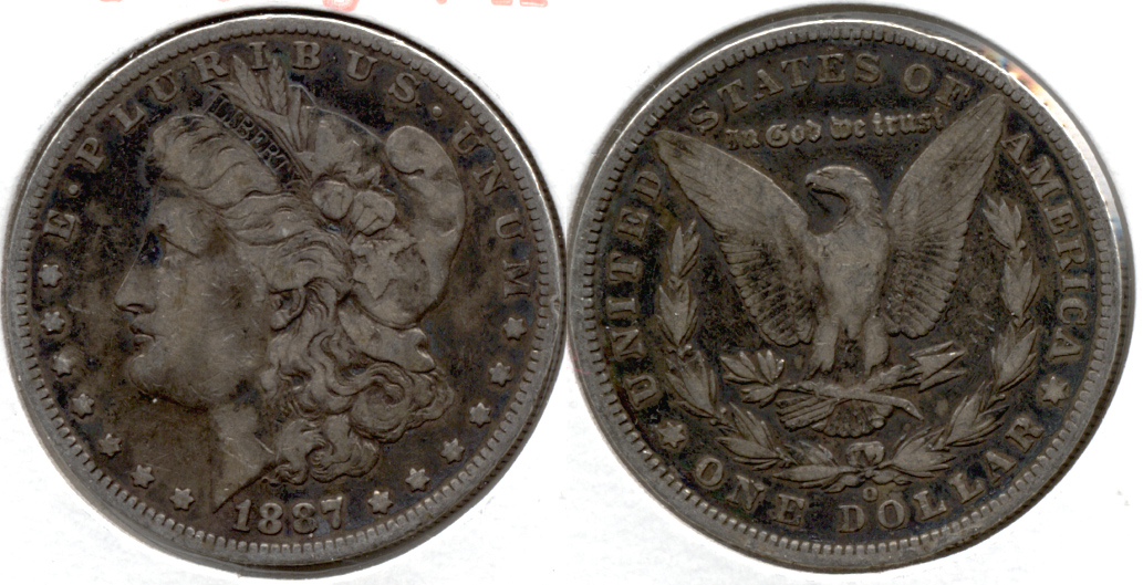 1887-O Morgan Silver Dollar Fine-12 e