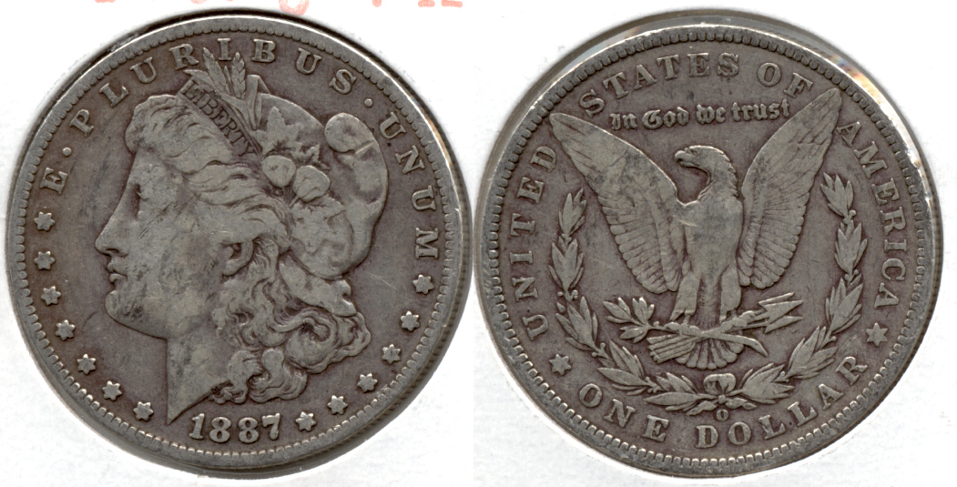 1887-O Morgan Silver Dollar Fine-12 f