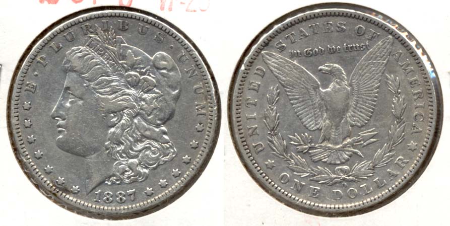 1887-O Morgan Silver Dollar VF-20