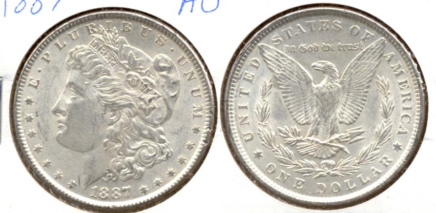 1887 Morgan Silver Dollar AU-50