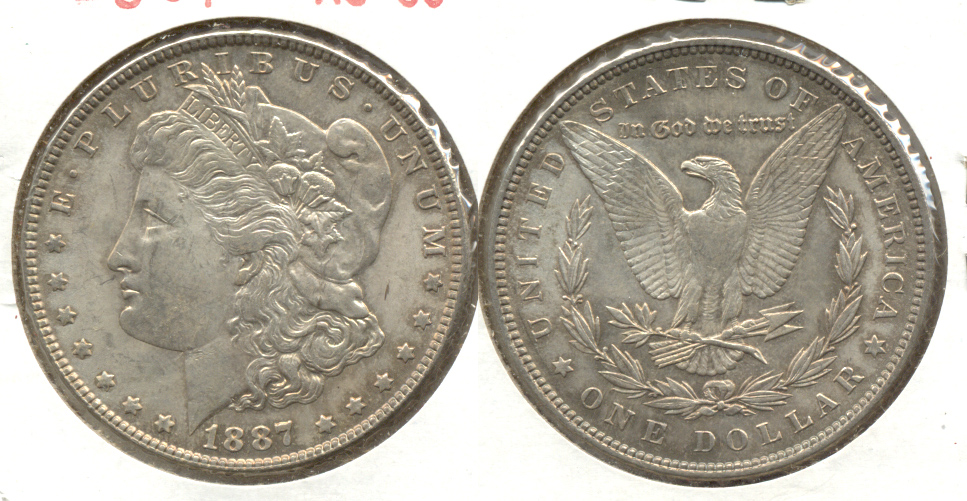 1887 Morgan Silver Dollar AU-50 g