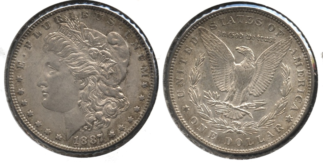 1887 Morgan Silver Dollar AU-50 n