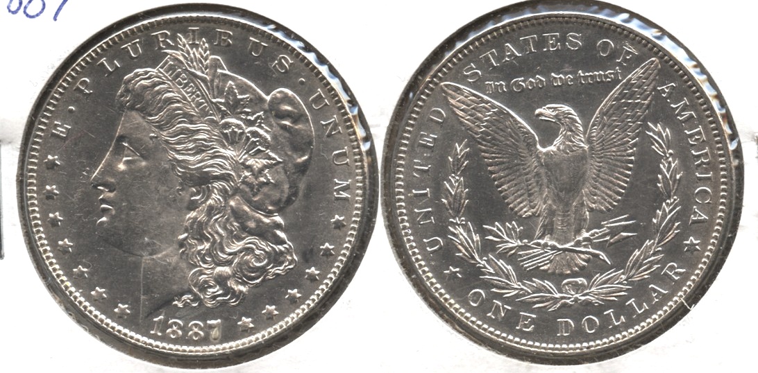 1887 Morgan Silver Dollar AU-50 #p