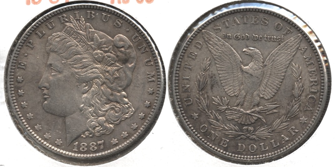 1887 Morgan Silver Dollar AU-50 #r