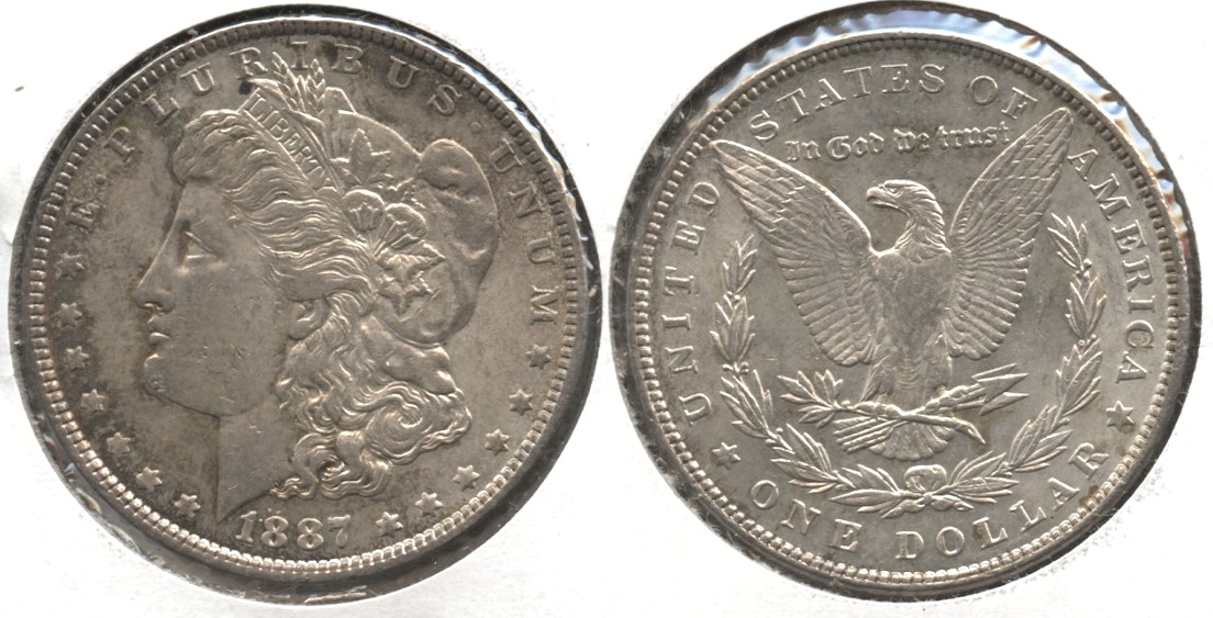 1887 Morgan Silver Dollar AU-50 #s