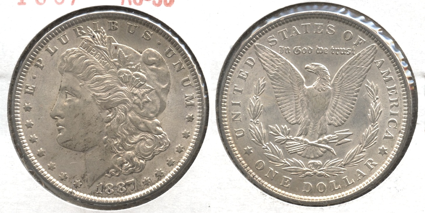 1887 Morgan Silver Dollar AU-50 #v
