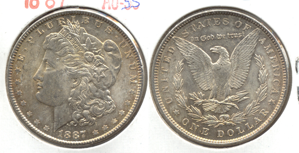 1887 Morgan Silver Dollar AU-55 a