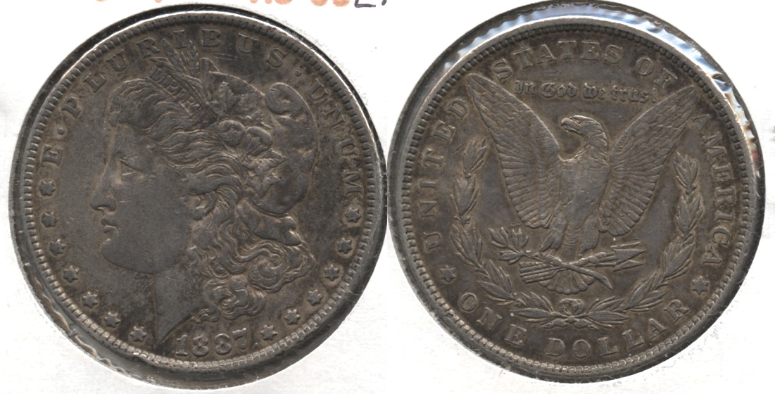 1887 Morgan Silver Dollar EF-40 #v