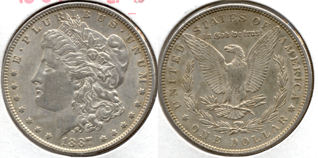 1887 Morgan Silver Dollar EF-45 c