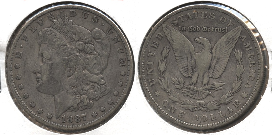 1887 Morgan Silver Dollar Fine-12 #e