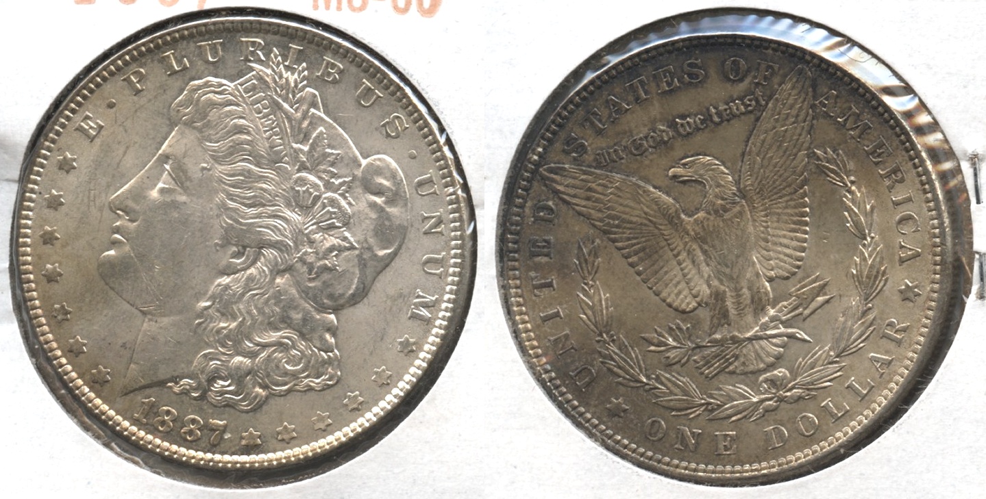 1887 Morgan Silver Dollar MS-60 #d