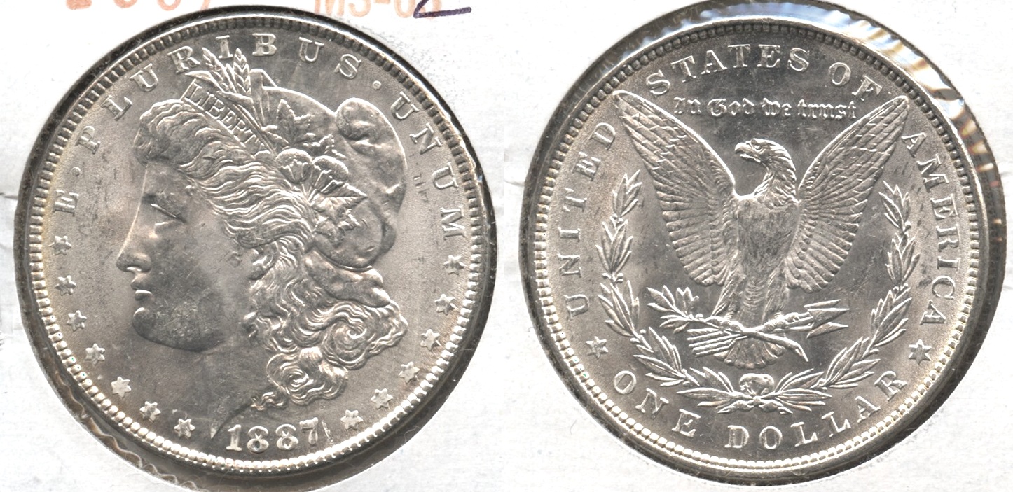 1887 Morgan Silver Dollar MS-62 #e