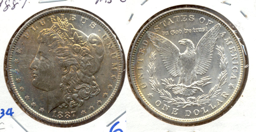 1887 Morgan Silver Dollar MS-63 f