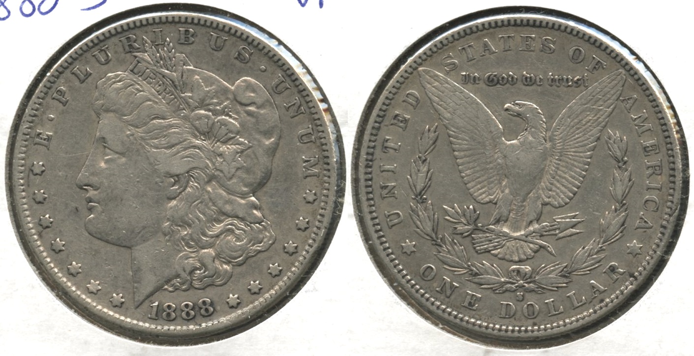 1888-S Morgan Silver Dollar VF-20 #a