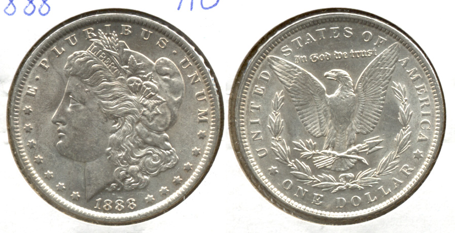 1888 Morgan Silver Dollar AU-50 b