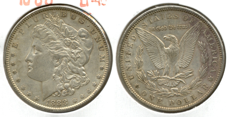 1888 Morgan Silver Dollar EF-40 f
