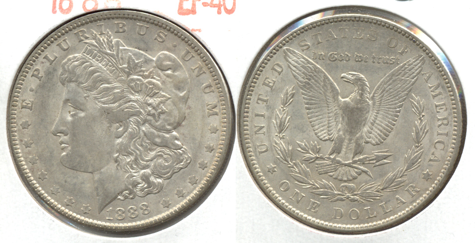 1888 Morgan Silver Dollar EF-40 i