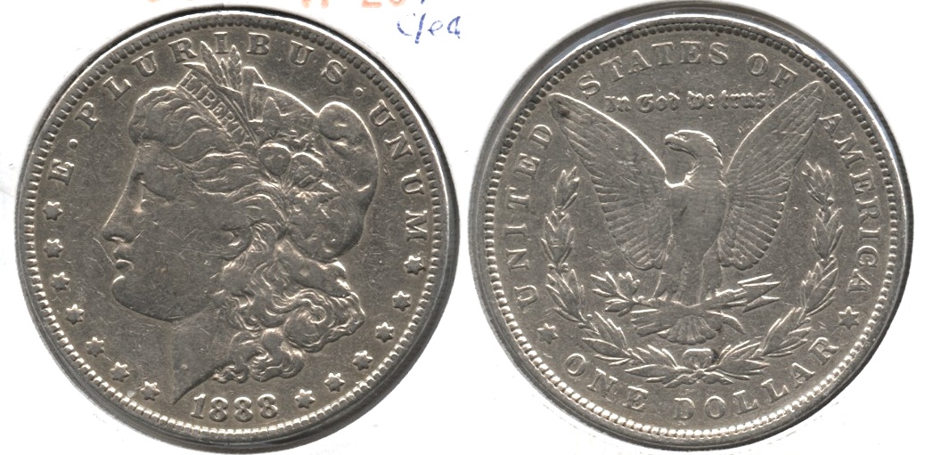 1888 Morgan Silver Dollar Fine-15 Cleaned