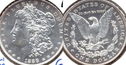 1888 Morgan Silver Dollar MS-63 b