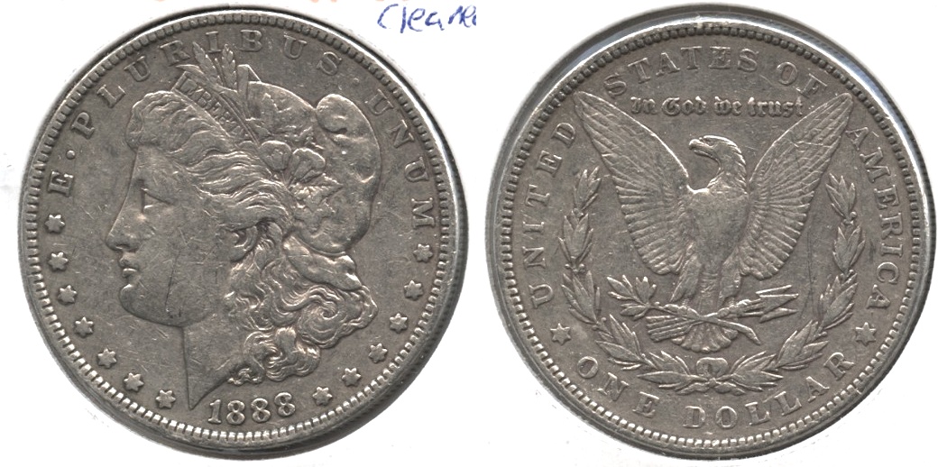 1888 Morgan Silver Dollar VF-20 #c Cleaned