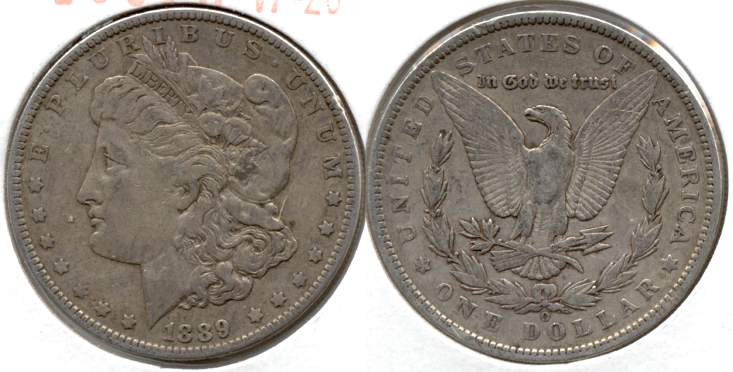 1889-O Morgan Silver Dollar VF-20 d
