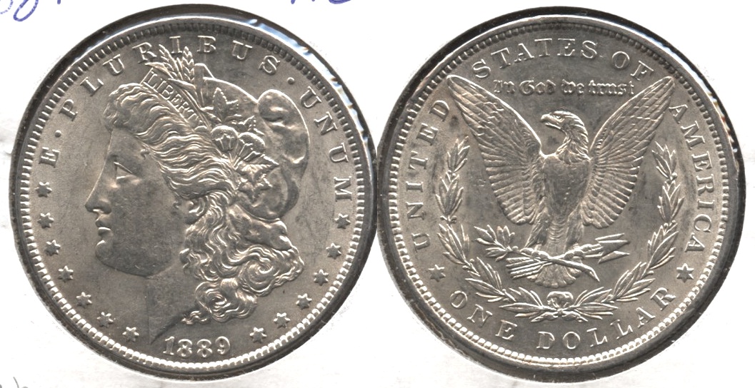 1889 Morgan Silver Dollar AU-50 #ah