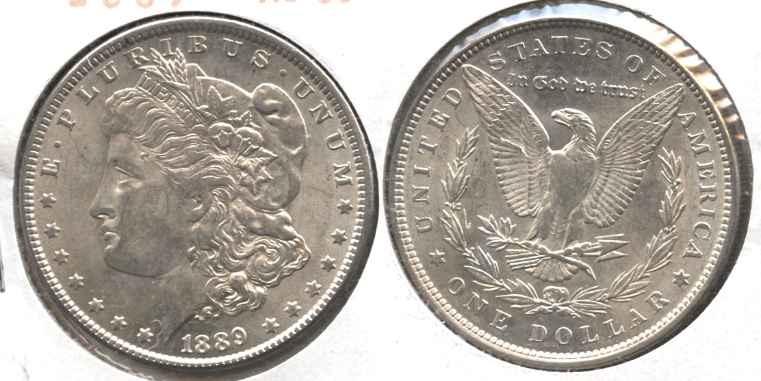 1889 Morgan Silver Dollar AU-50 #at