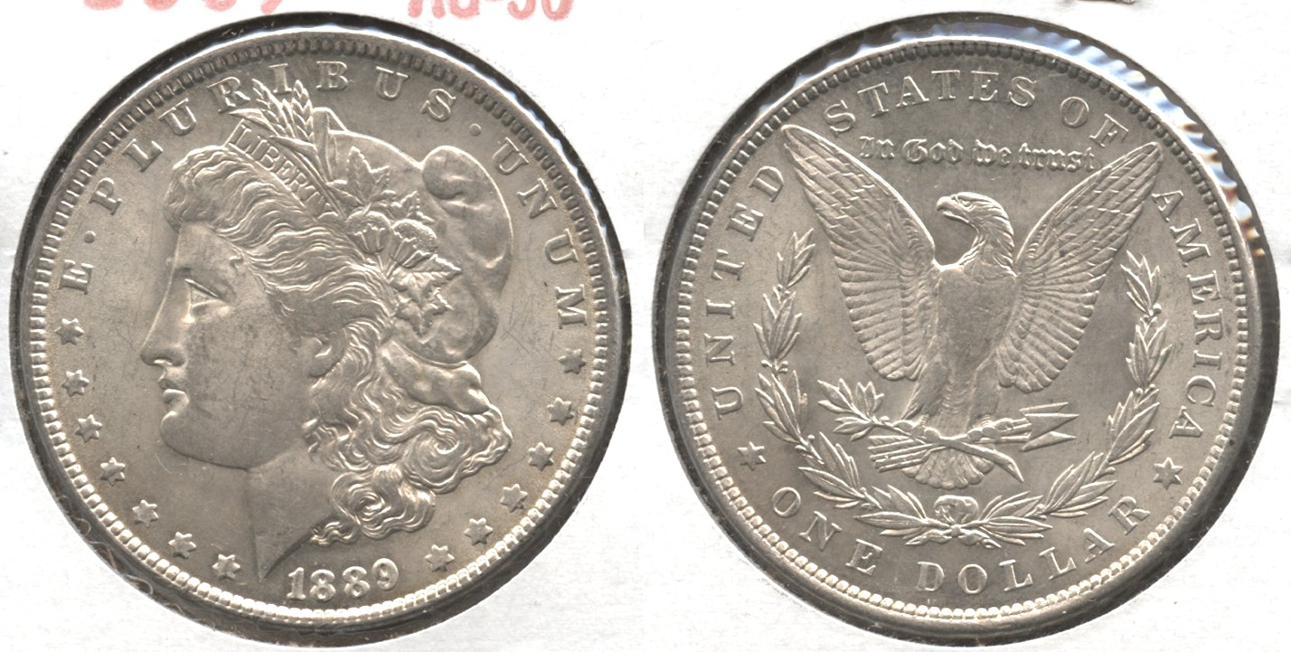 1889 Morgan Silver Dollar AU-50 #ay