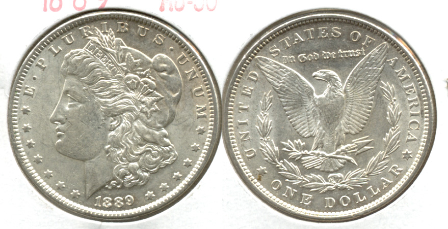 1889 Morgan Silver Dollar AU-50 l