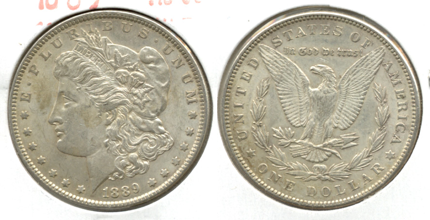 1889 Morgan Silver Dollar AU-50 m