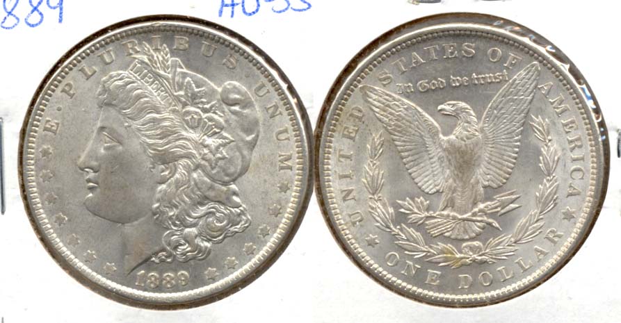 1889 Morgan Silver Dollar AU-55 b