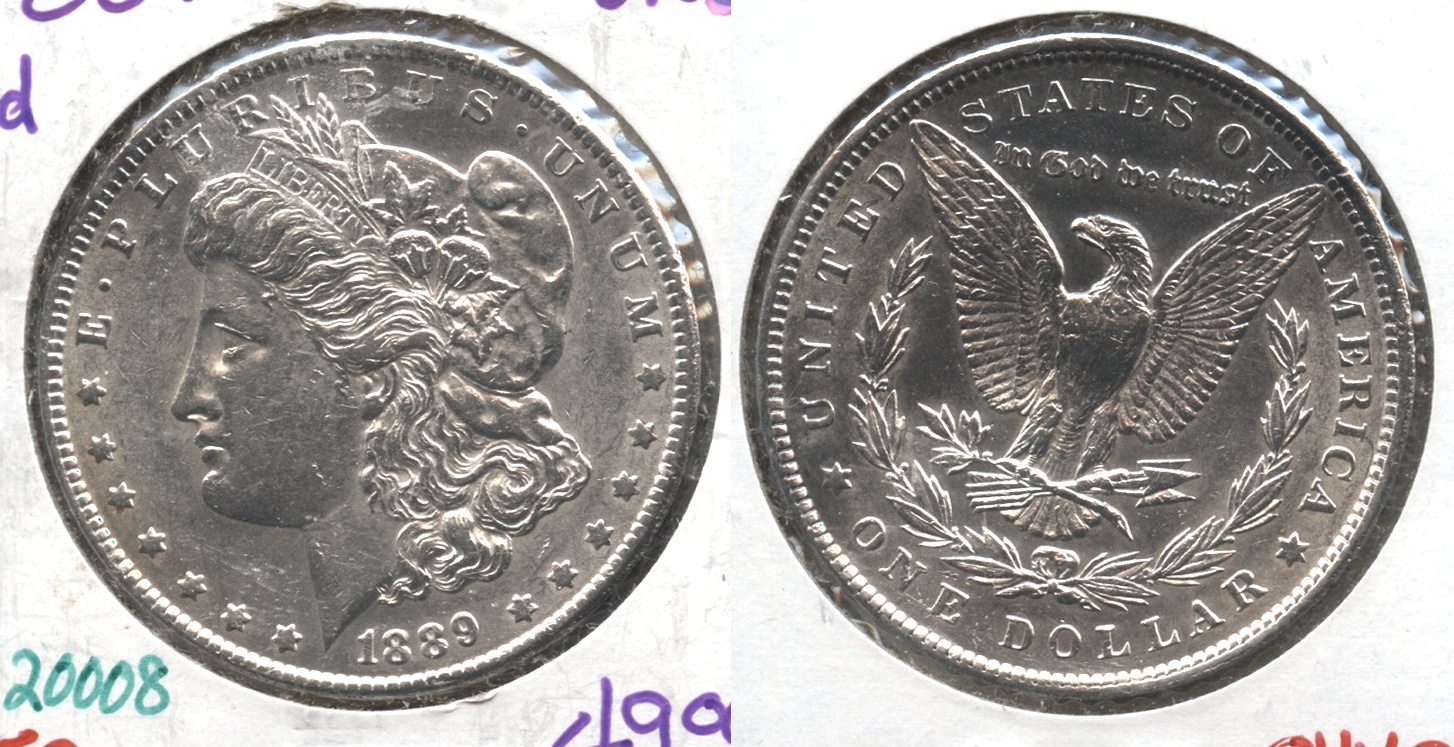 1889 Morgan Silver Dollar AU-55 #v