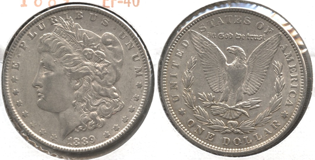 1889 Morgan Silver Dollar EF-40 #bc
