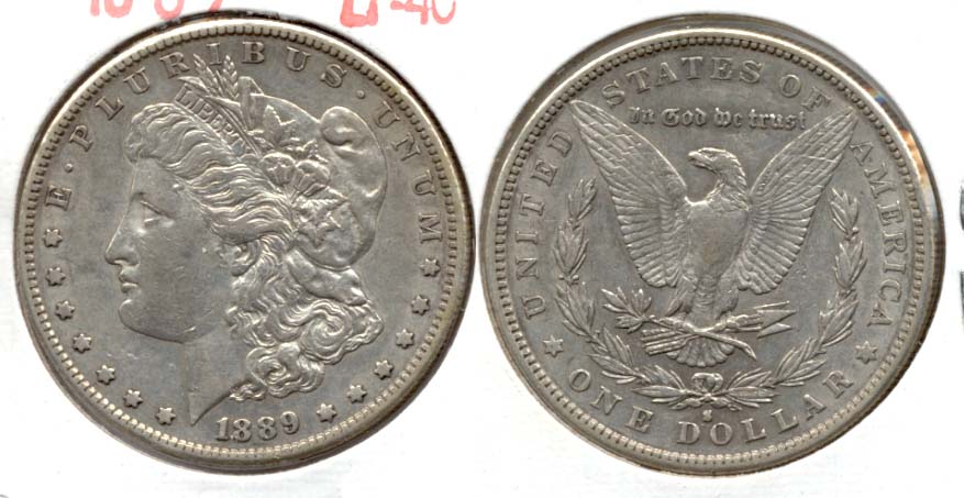 1889 Morgan Silver Dollar EF-40 p