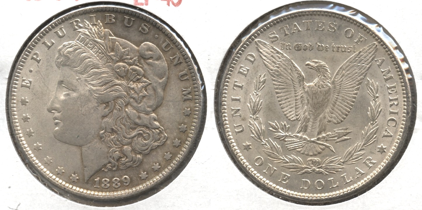 1889 Morgan Silver Dollar EF-45 #ax