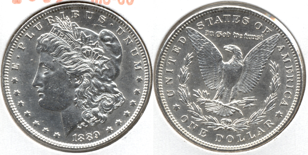 1889 Morgan Silver Dollar MS-60 b