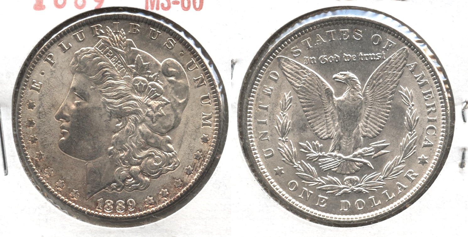 1889 Morgan Silver Dollar MS-60 #f