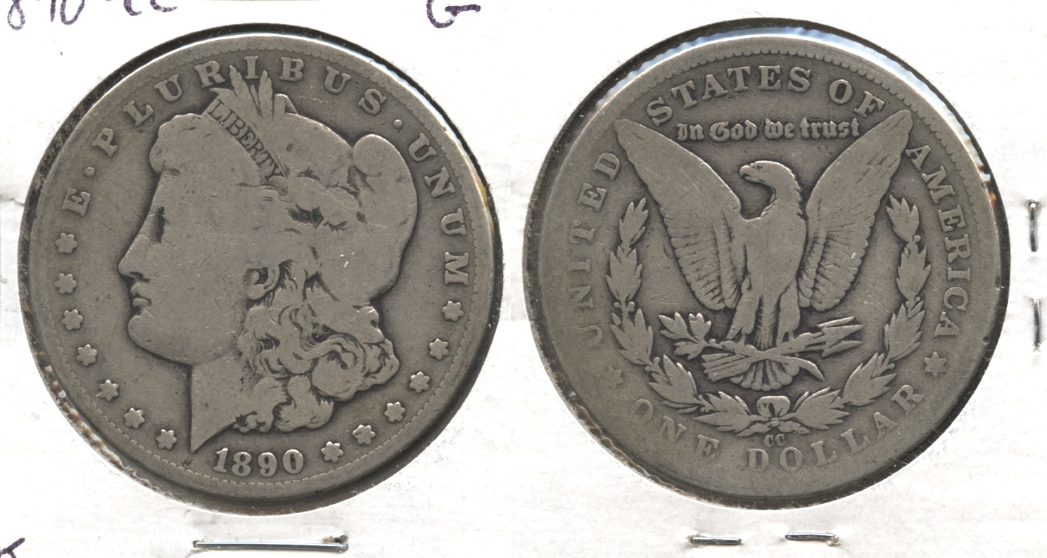 1890-CC Morgan Silver Dollar G-4 #k