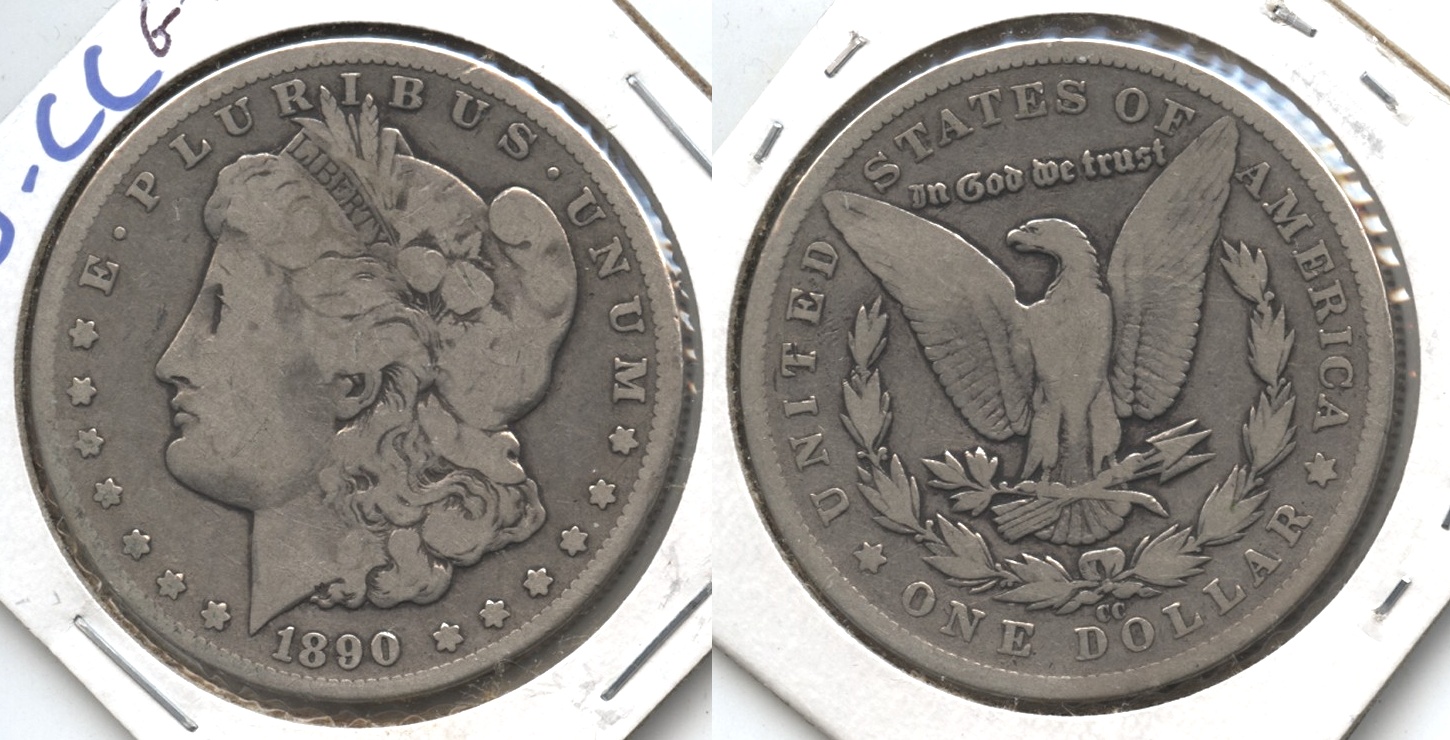 1890-CC Morgan Silver Dollar G-6 #b