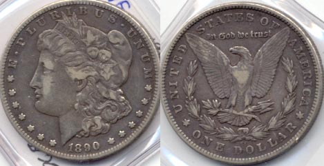 1890-CC Morgan Silver Dollar VF-20